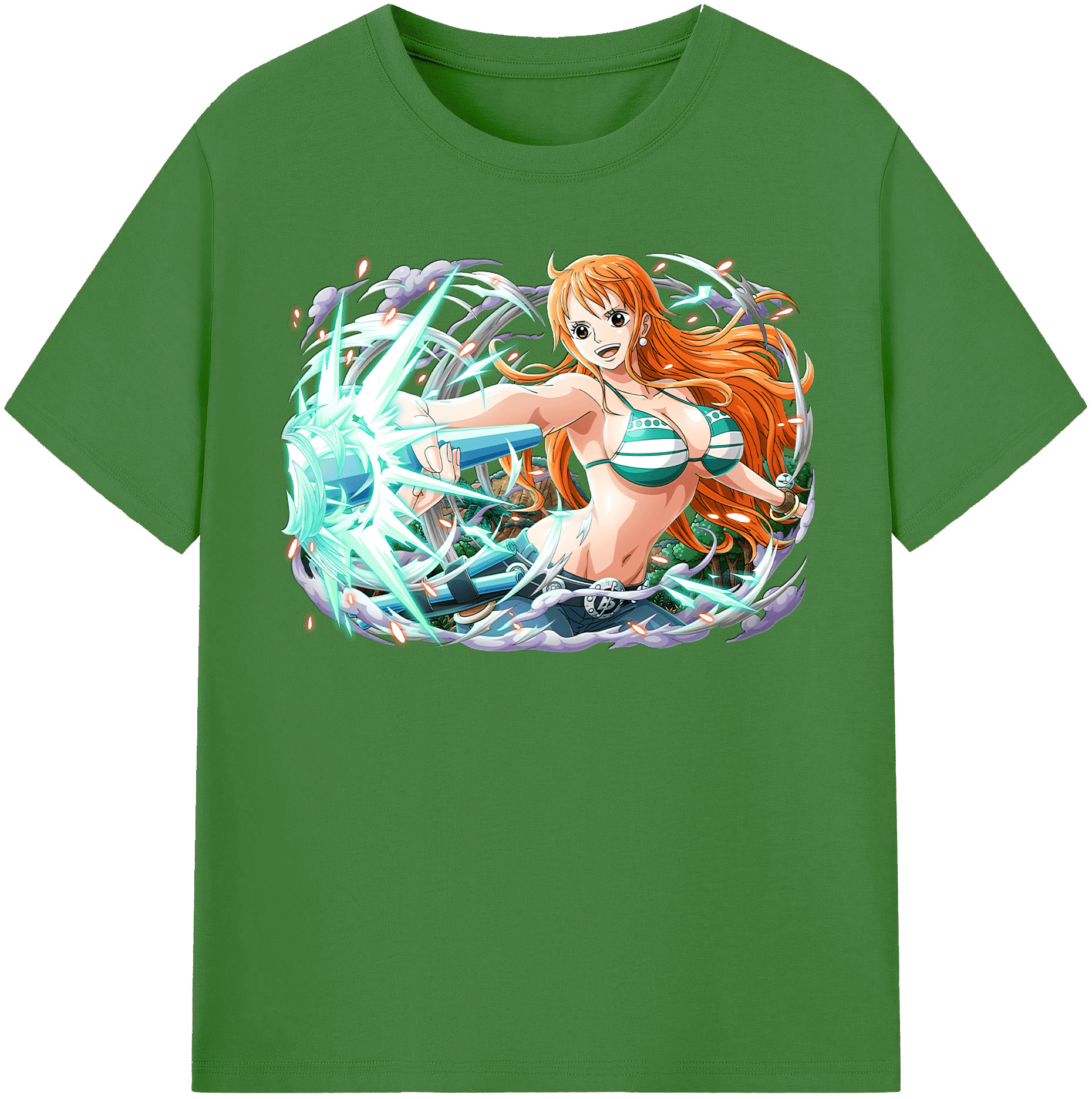 （画像用） ワンピース ナミ ONE PIECE Nami レディースカジュアルプリントTシャツ（綿100％）